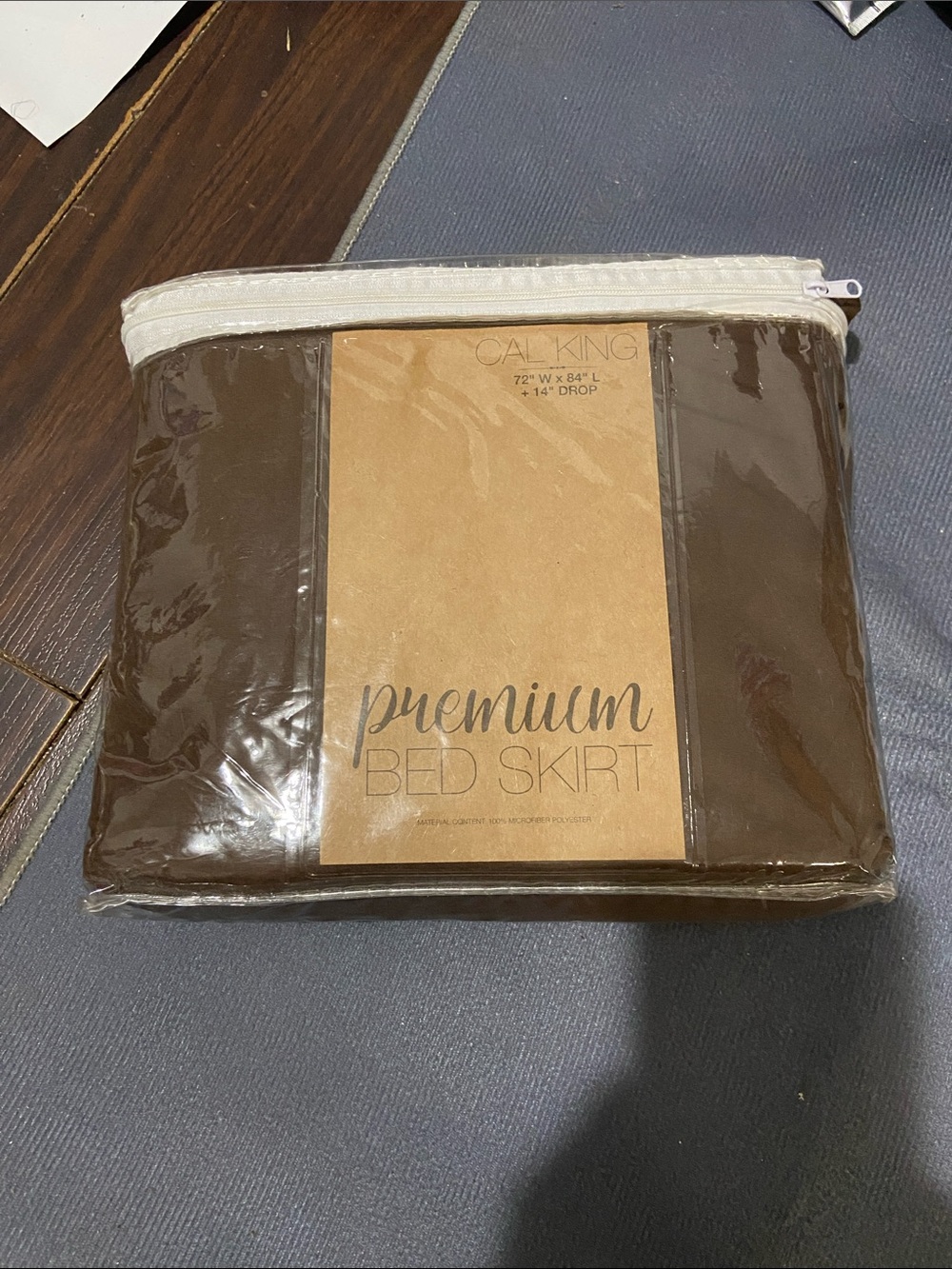 Brown Premium Bed Skirt 72 X 84” Microfiber.  14" Drop Skirts ✔️